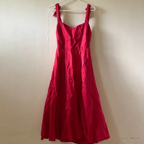 Reformation Red Backless Dress - Picture 2 of 6